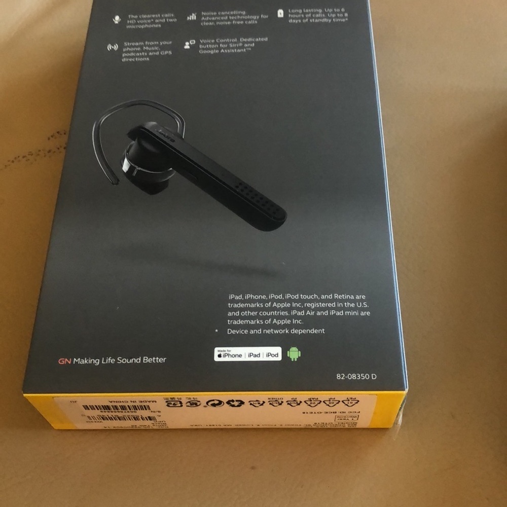 Jabra 45 Talk Bluetooth In-ear headset USED in the box with accessories